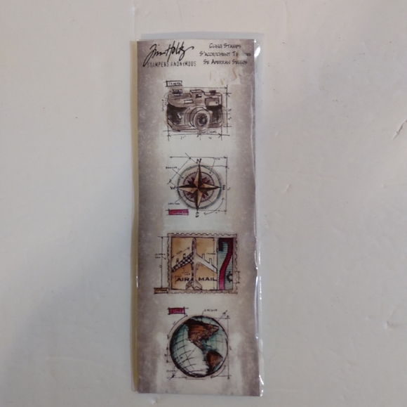 NEW Stampers Anonymous Tim Holtz TRAVEL Stamp Set, NIP, 2015 - Picture 1 of 4